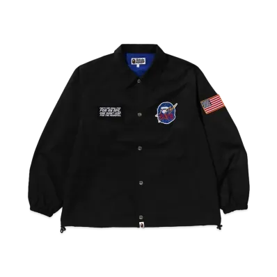 A BATHING APE Space Ape Relaxed Fit Coach Jacket "Black"