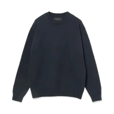 BEAMS 5Gauge Suvin Cotton Crewneck Knit "Navy"