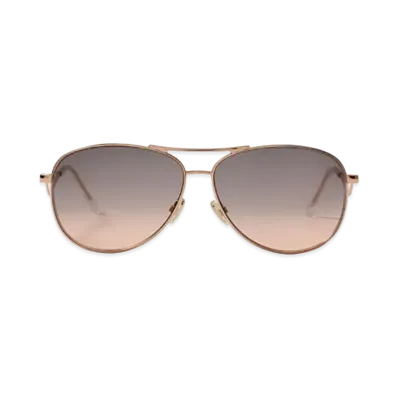 Jimmy Choo Essy Aviator Sunglasses With Shaded Lenses "Grey/Fuchsia/Gold Copper"