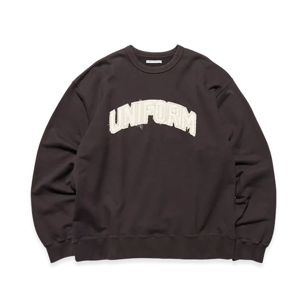 uniform experiment Cut-Out Logo Sweatshirt "Brown"