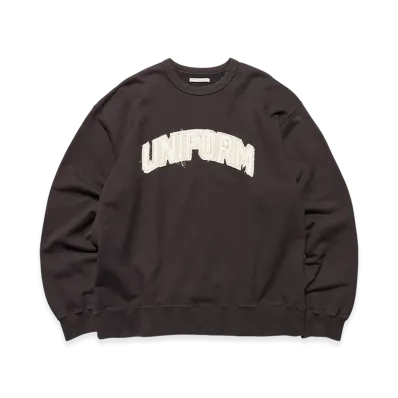 uniform experiment Cut-Out Logo Sweatshirt "Brown"