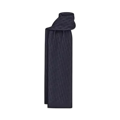 Dior Oblique Stole Wool and Silk Blend "Navy Blue"