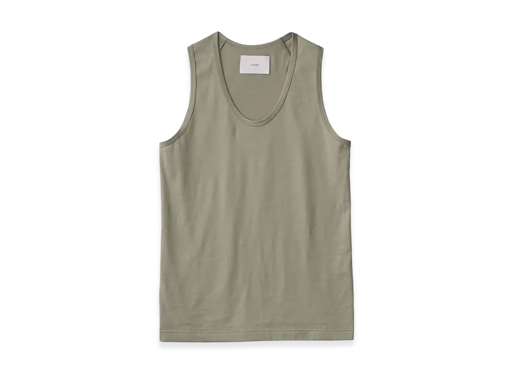 ssstein Suvin Cotton Tank Top "Khaki"
