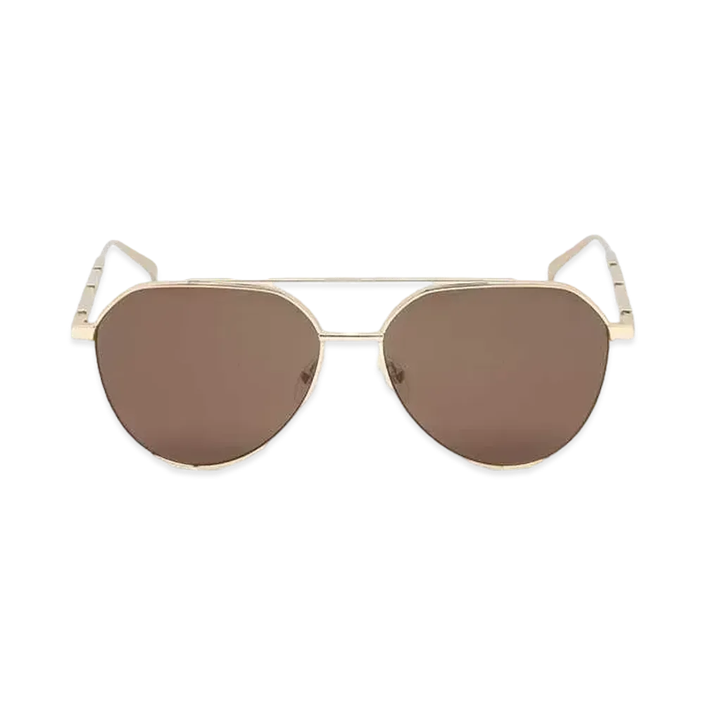 Alexander McQUEEN Metal Plate Pilot Sunglasses "Gold"