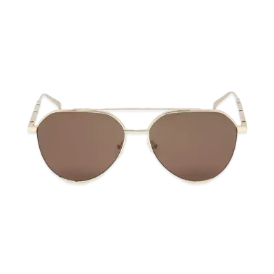 Alexander McQUEEN Metal Plate Pilot Sunglasses "Gold"