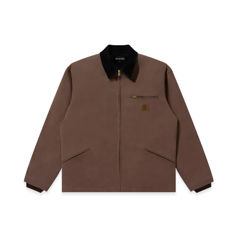 BlackEyePatch Leather Patched Duck Jacket "Brown"