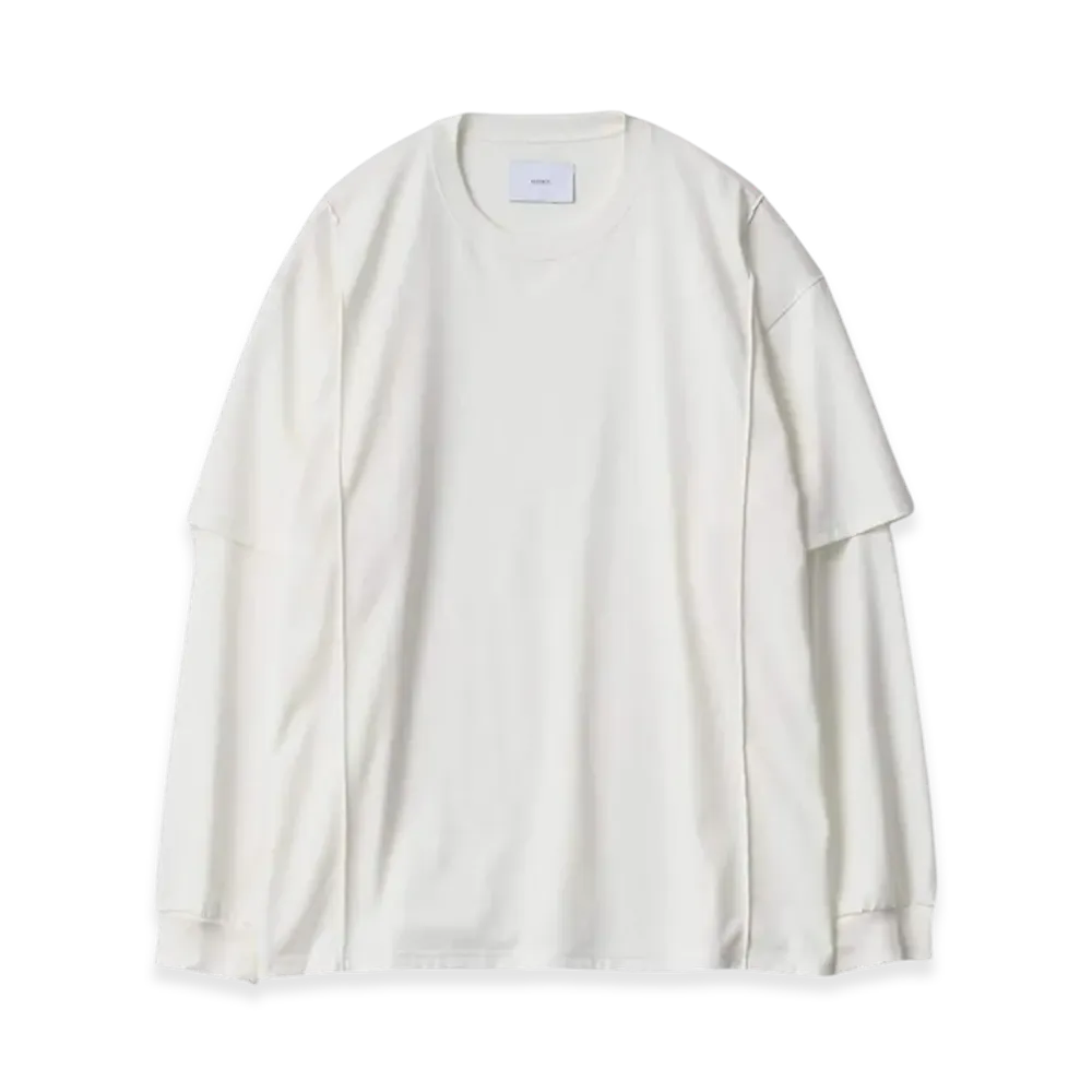 ssstein Oversized Layered Sleeve Tee "White"