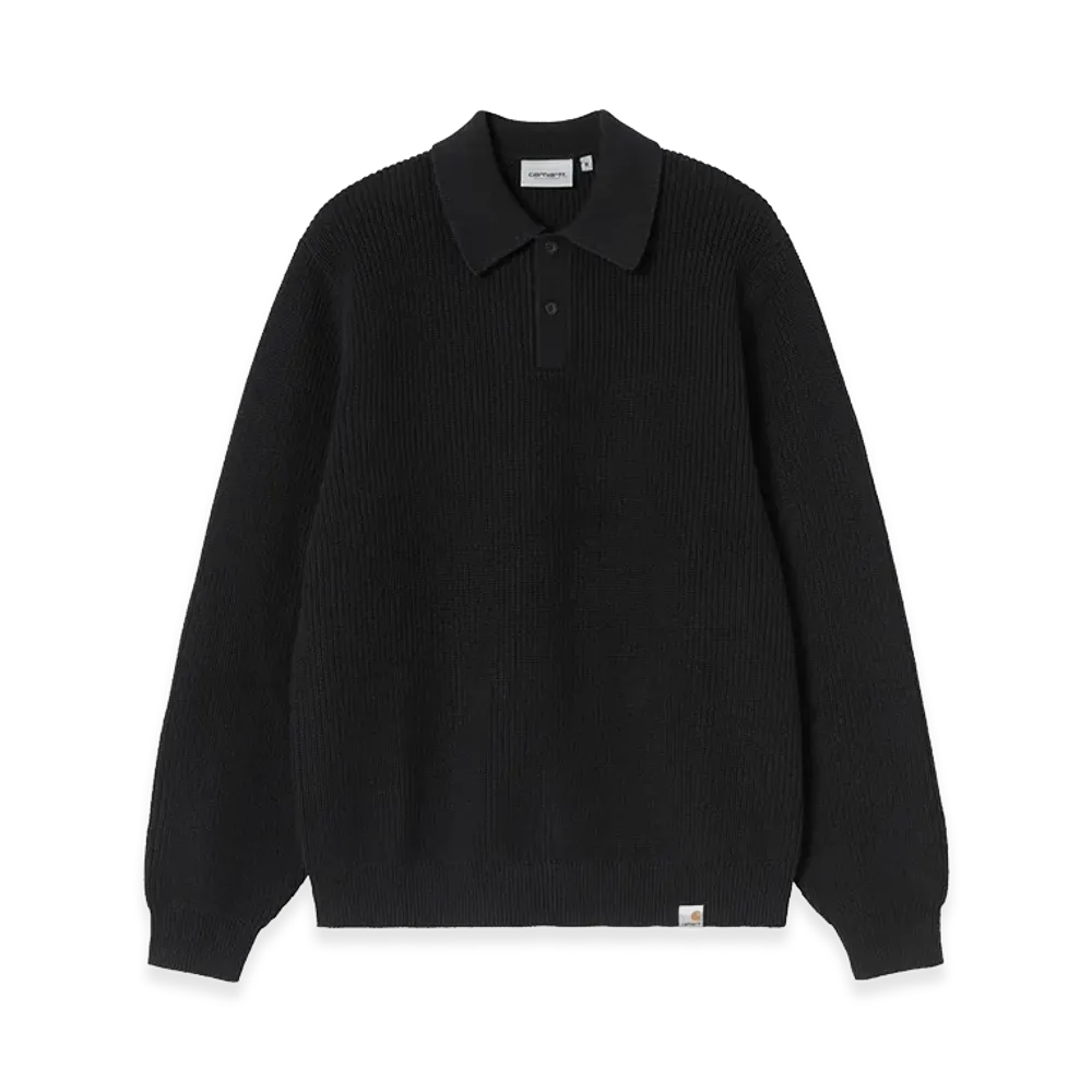 Carhartt WIP L/S Miles Polo "Black"