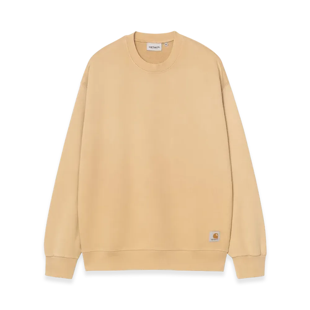 Carhartt WIP Hudson Sweat "Dusty H Brown(Chalk Wash)"
