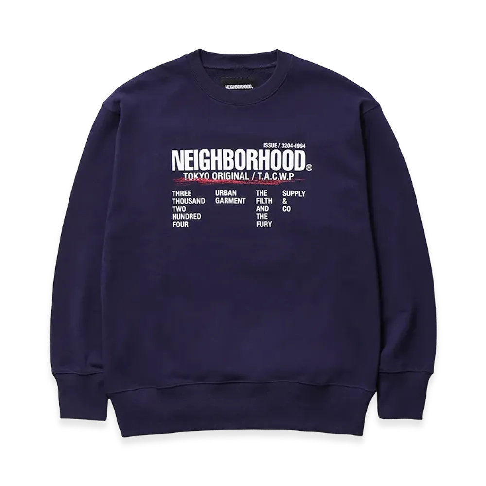 NEIGHBORHOOD ISETAN MEN'S Exclusive Sweatshirt "Navy"