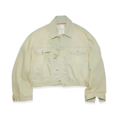Acne Studios Morris Cropped Oversized Denim Jacket "Pale Yellow/Pale Blue"