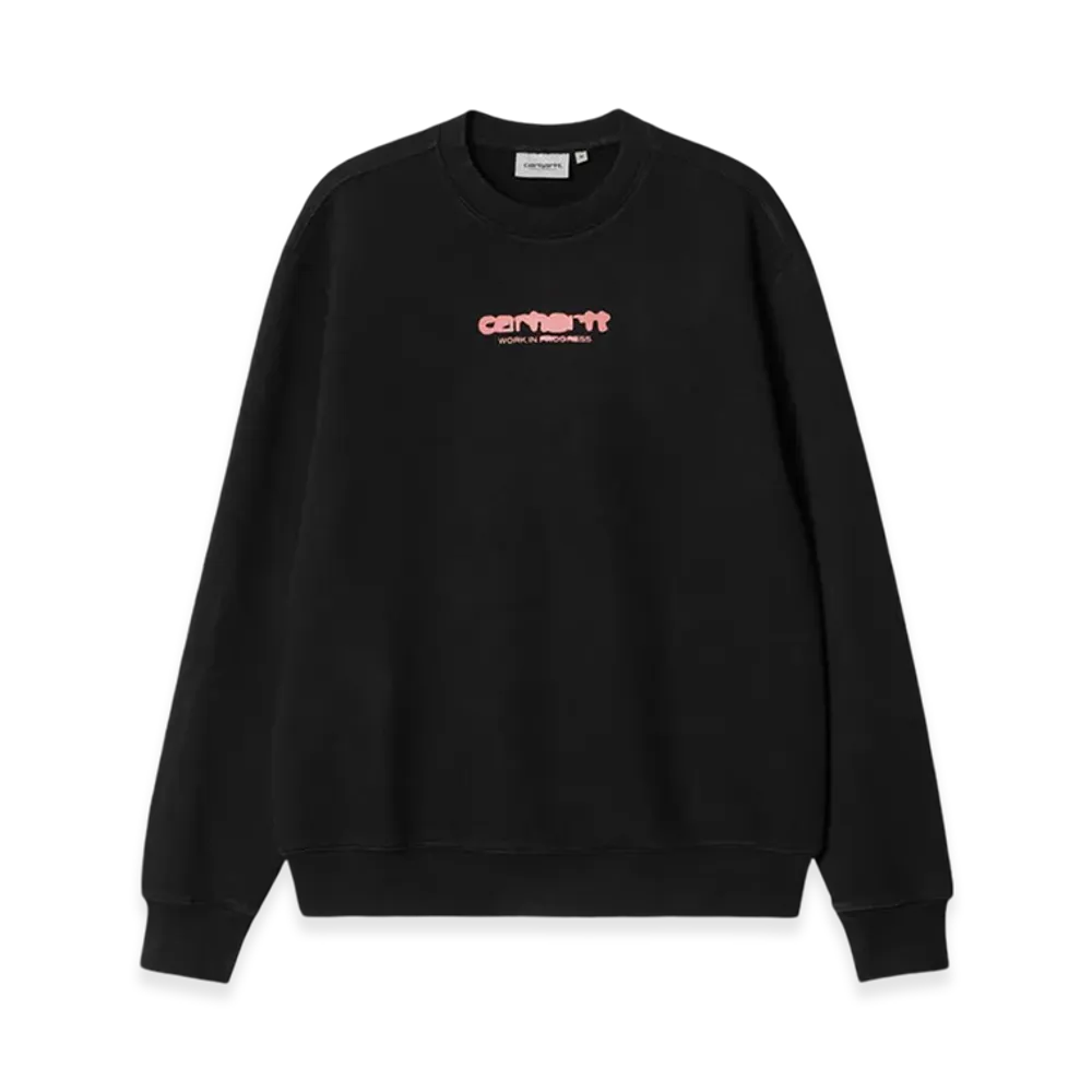 Carhartt WIP Ink Bleed Sweatshirt "Black/Pink Stone Washed"