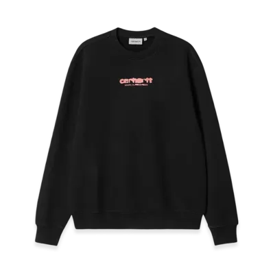 Carhartt WIP Ink Bleed Sweatshirt "Black/Pink Stone Washed"