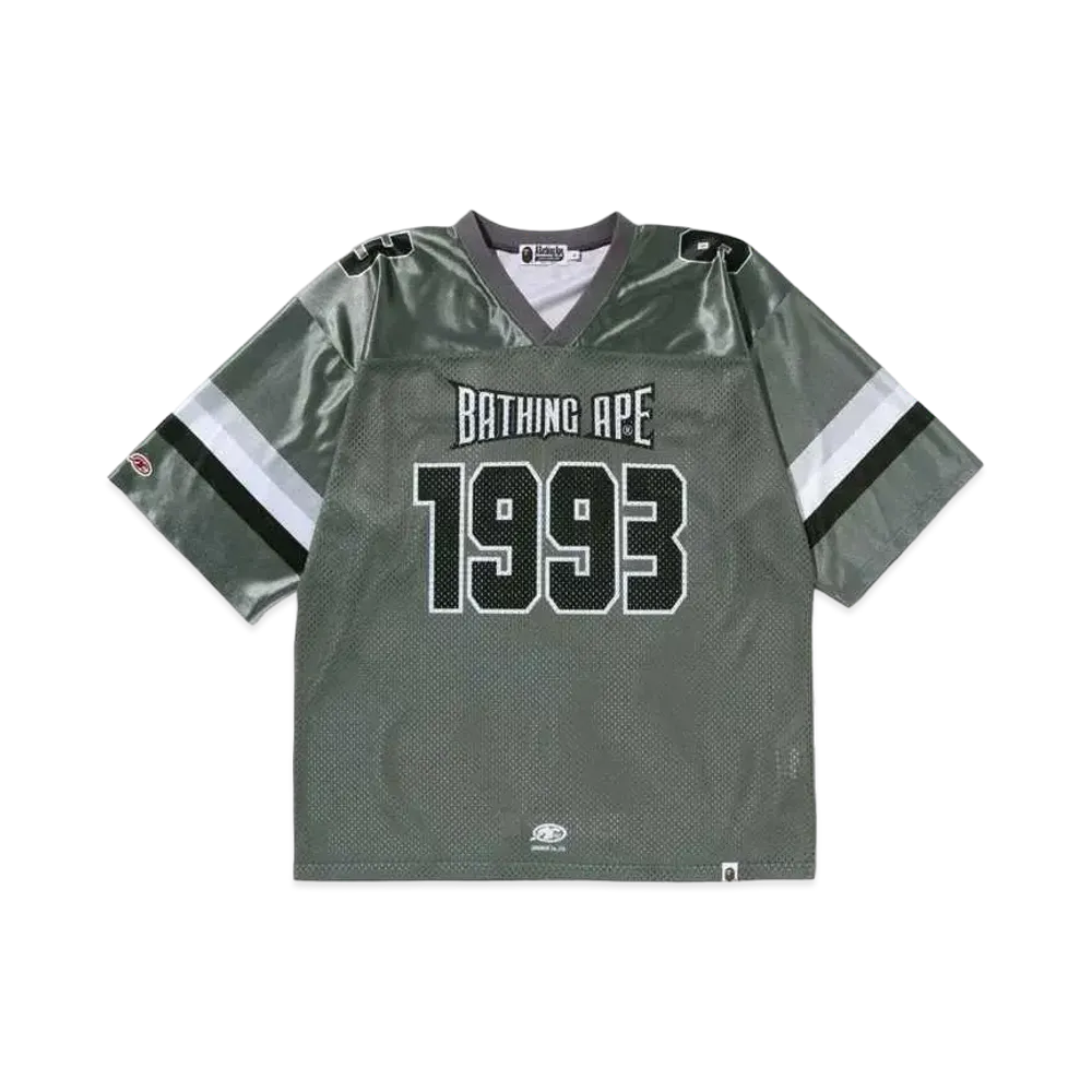A BATHING APE Bape Football Jersey "Gray"