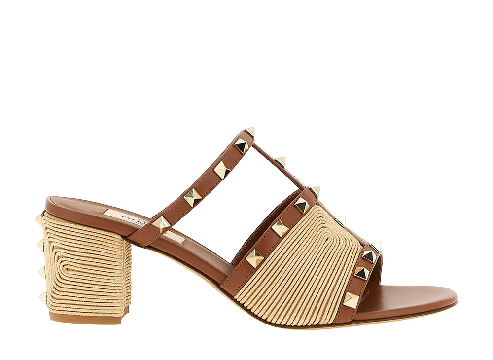 Valentino Garavani Women's rockstud Slides "Brown"