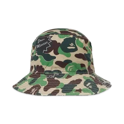 SAINT Mxxxxxx x A BATHING APE ABC Camo Bucket Hat "Green"