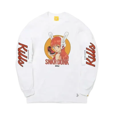 SNKRDUNK collaboration with #FR2 The Girl Long Sleeve T-shirt "White"