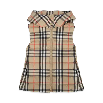 Burberry Kids KG6 Cecilia Check Gilet "Beige"