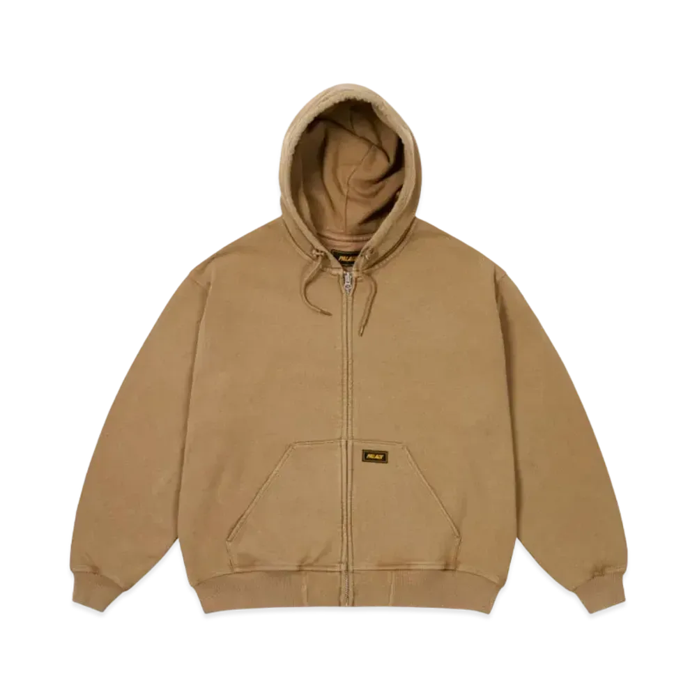 PALACE Triple Stitch Zip Hood Pigment "Brown"