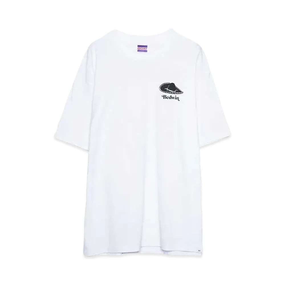 Bedwin & the heartbreakers S/S PRINTED T "HARTNETT" "WHITE"