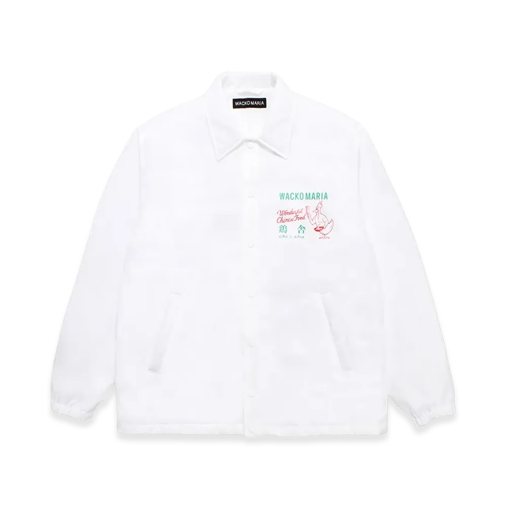 WACKO MARIA x 鶏舎 Coach Jacket "White"