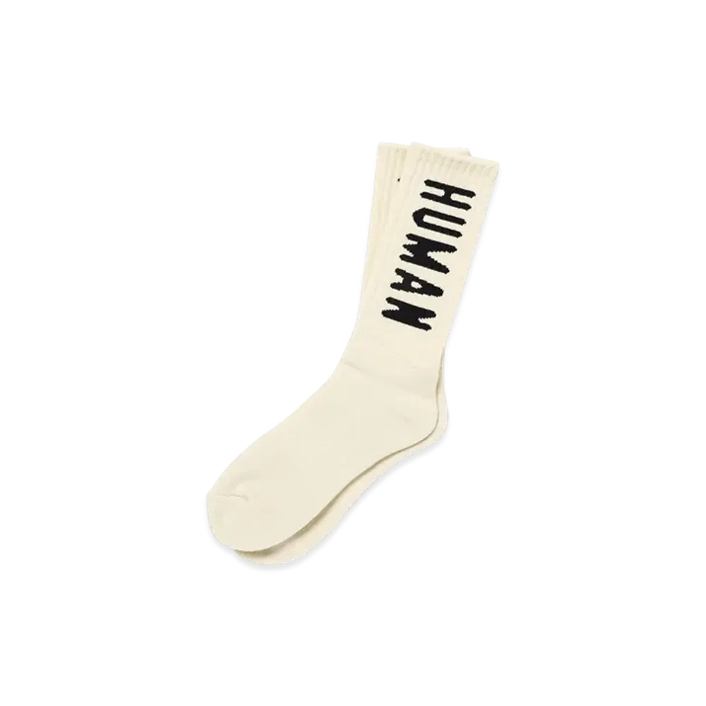 HUMAN MADE HM Logo Socks "White"