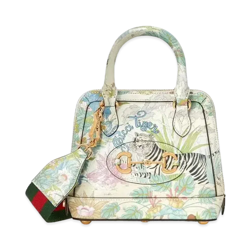 GUCCI Horsebit 1995 GUCCI Tiger Mini Bag "Off White"