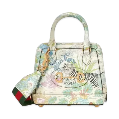 GUCCI Horsebit 1995 GUCCI Tiger Mini Bag "Off White"