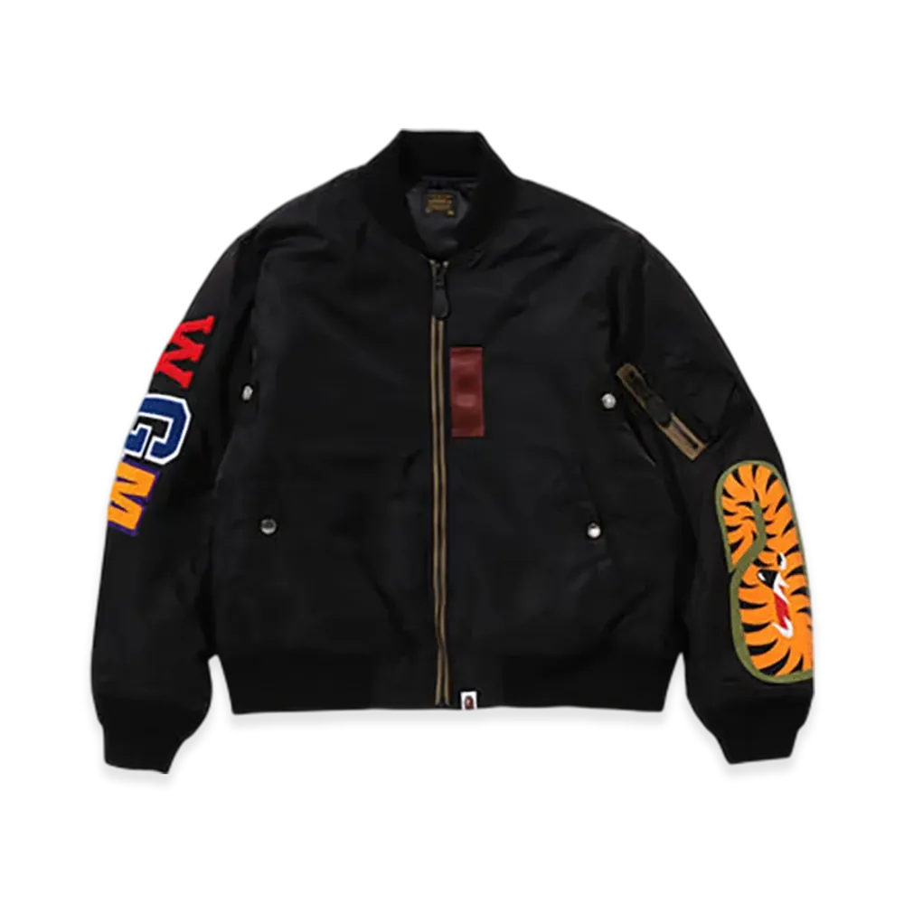 A BATHING APE Shark Ma-1 "Black"