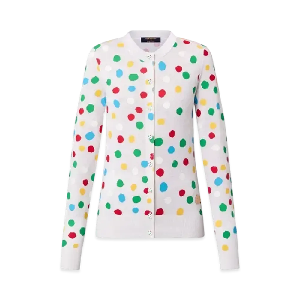 Louis Vuitton x Yayoi Kusama Painted Dots Cardigan "Blanc"