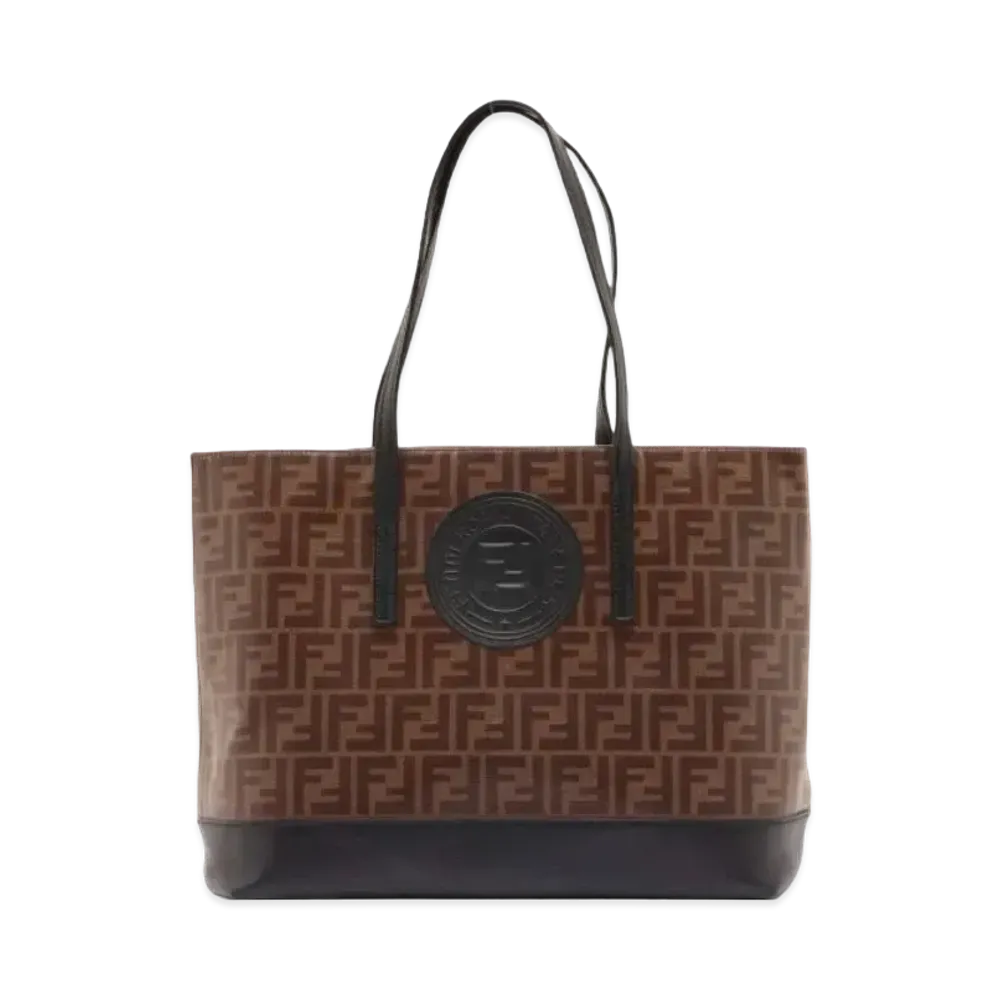 FENDI Zukka Pvc Tote Bag "Brown"