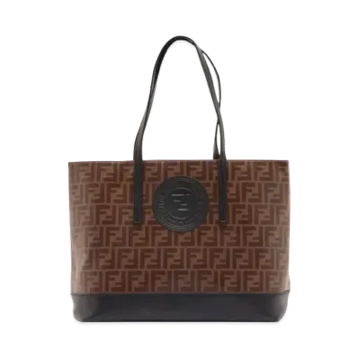 FENDI Zukka Pvc Tote Bag "Brown"