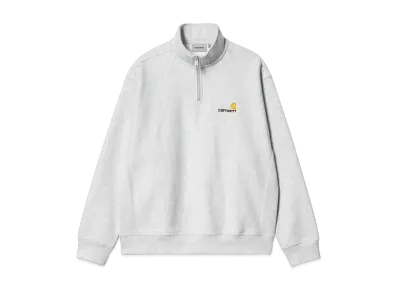 Carhartt WIP Half Zip American Script Sweat "Ash Heather"