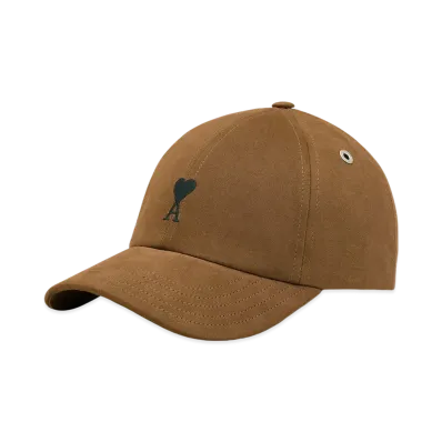 AMI PARIS Ami De Coeur Cotton Embroidered Cap "Hazelnut"