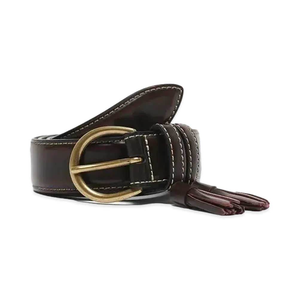 Noah Tassel Belt "Dark Burgundy"
