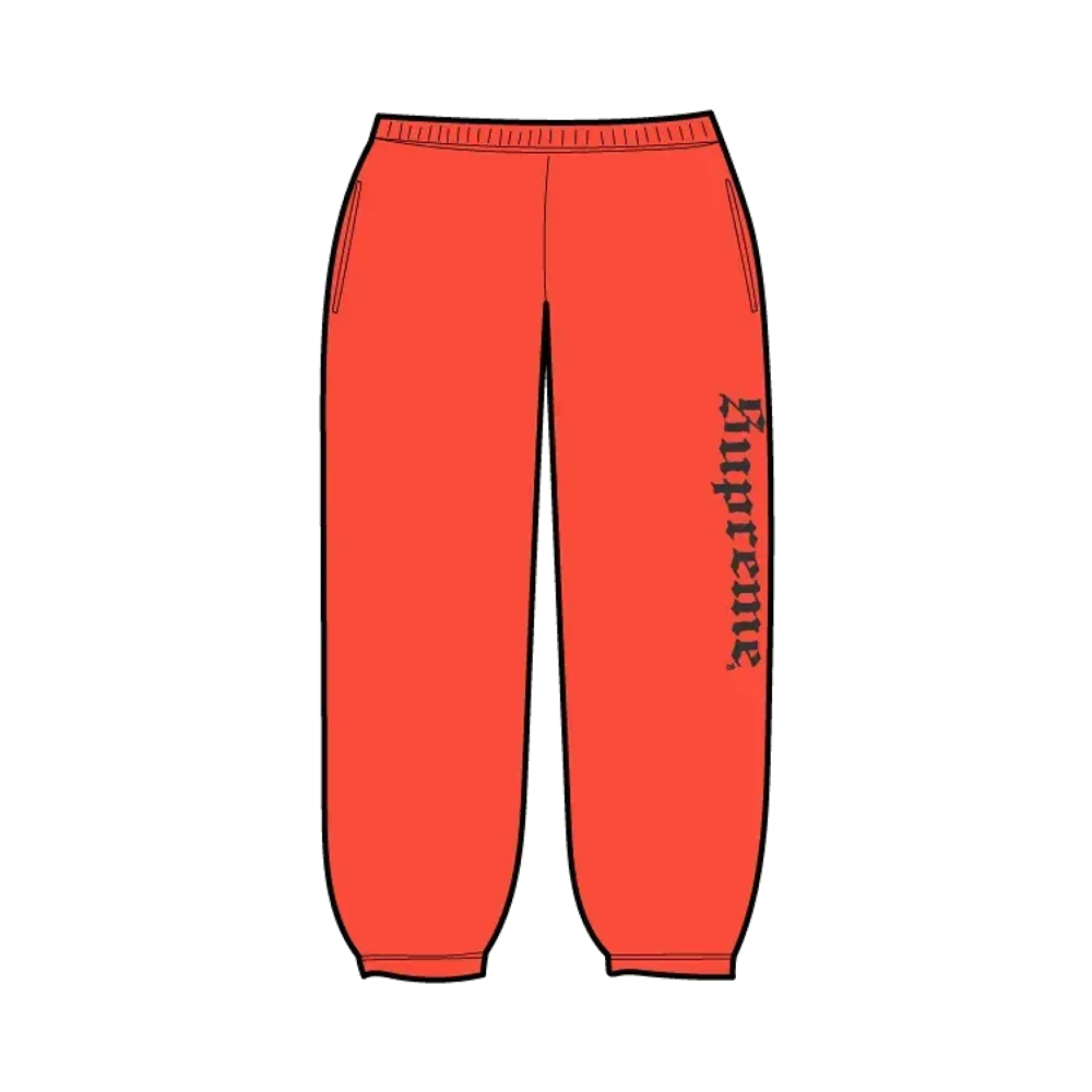Supreme Washed Old English Sweatpant "Orange"