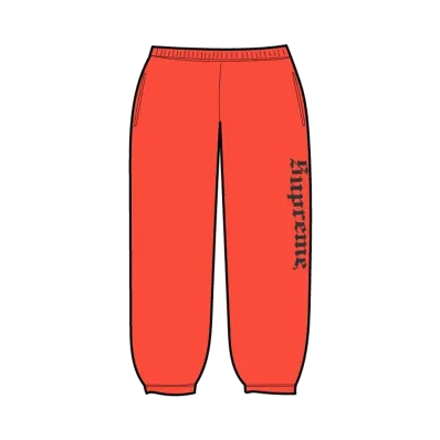Supreme Washed Old English Sweatpant "Orange"