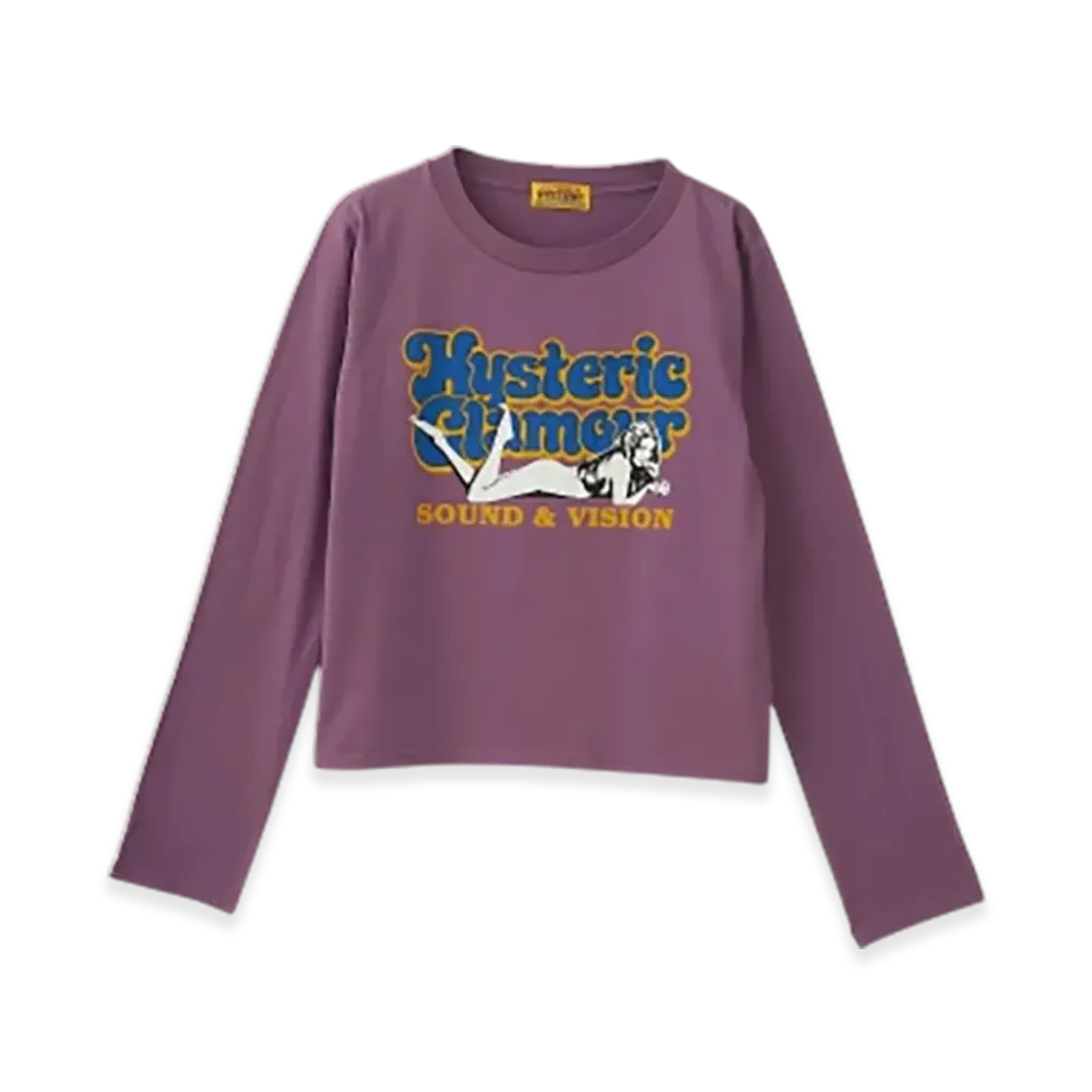 HYSTERIC GLAMOUR Sound&Vision T-Shirt "Purple"