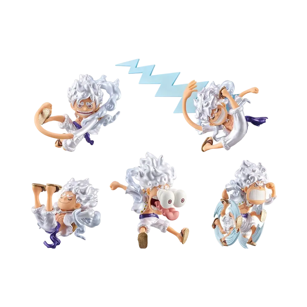 BANPRESTO "World Coletable Figure" -ONE PIECE- -Monkey D. Luffy Gear 5 Special-Metallic Color Ver. Complete 5 Piece Set