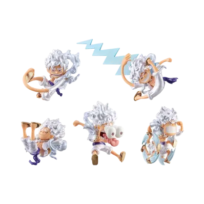 BANPRESTO "World Coletable Figure" -ONE PIECE- -Monkey D. Luffy Gear 5 Special-Metallic Color Ver. Complete 5 Piece Set