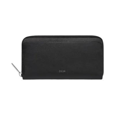 Dior Grain Cow Leather Wallet "Black"