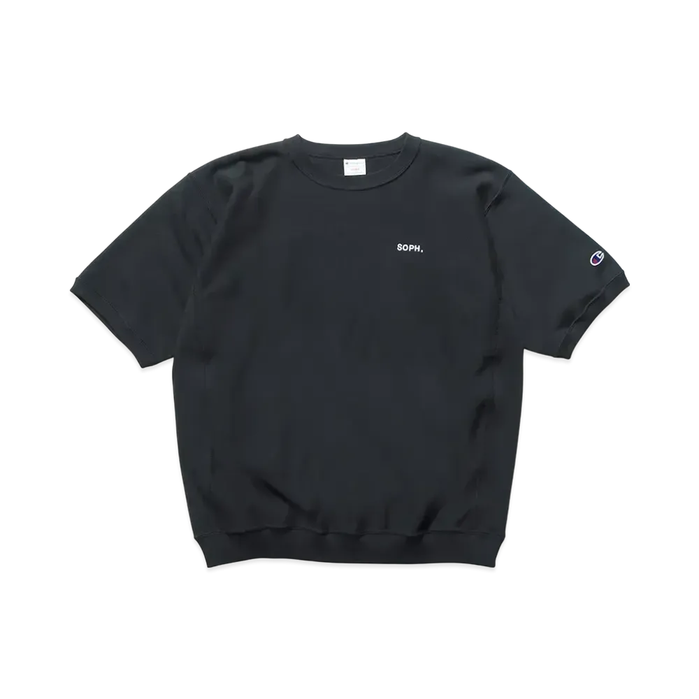 Champion x SOPH. Weave Basic S/S Crewneck Sweat "Black"