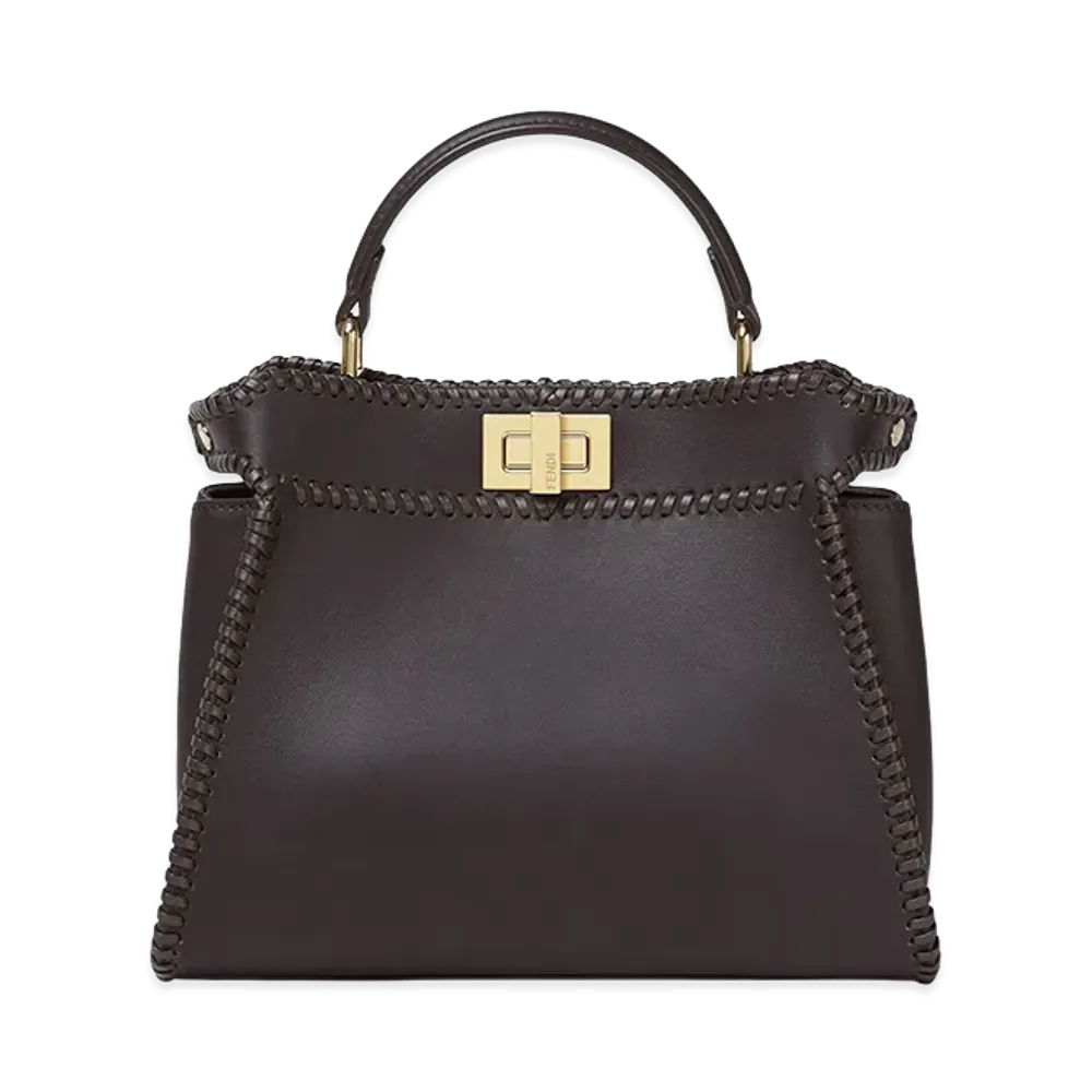 FENDI Women's Peekaboo Mini Leather Bag "Brown"