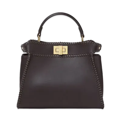 FENDI Women's Peekaboo Mini Leather Bag "Brown"