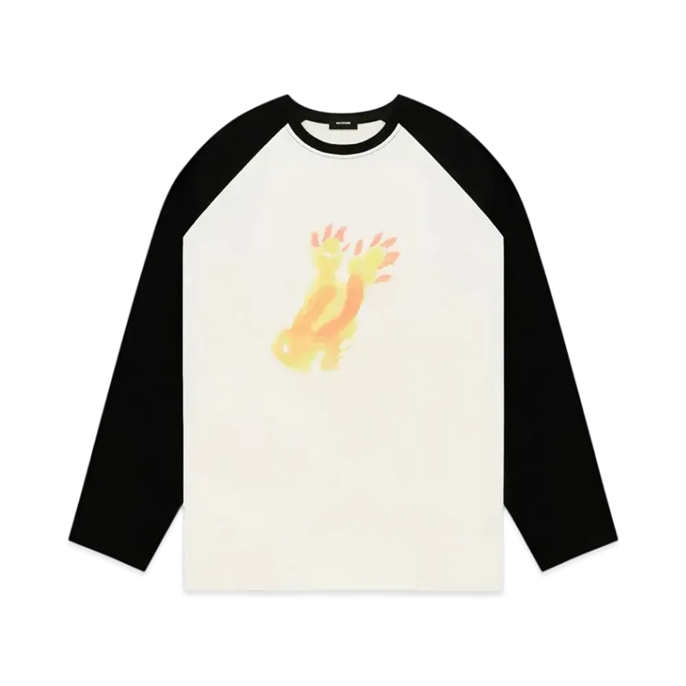 WE11DONE Monster Long Sleeve Raglan T-shirt "Black"