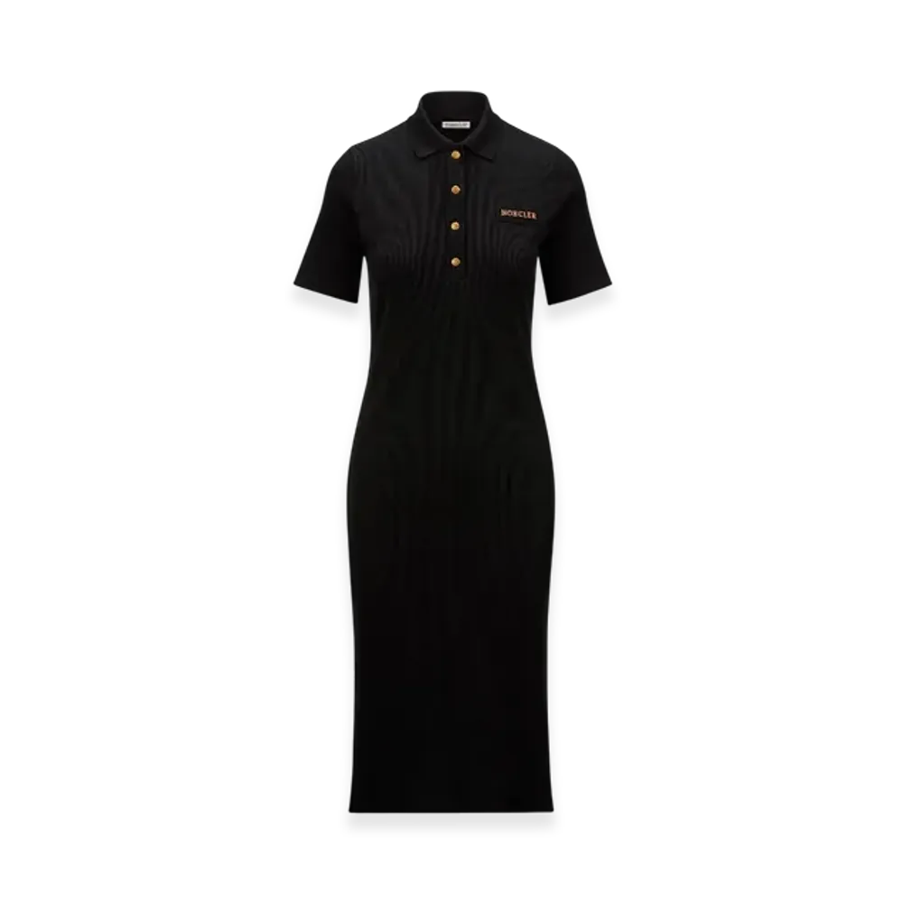 MONCLER Polo Midi Dress "Black"