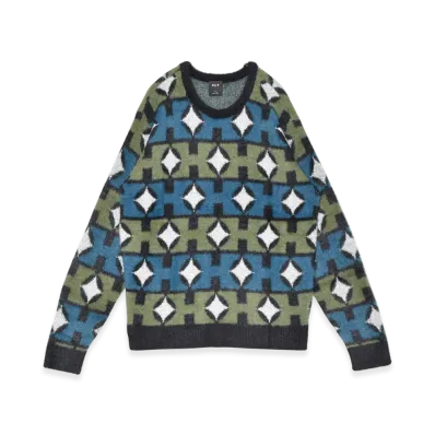 HUF Space Age Crewneck Sweater "Pine"