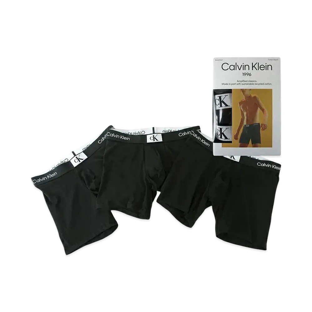 Calvin Klein 3 Pieces Cotton Stretch Boxer Shorts "Black"