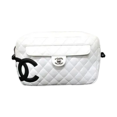 CHANEL Cambon Line Camera Bag "White/Black"