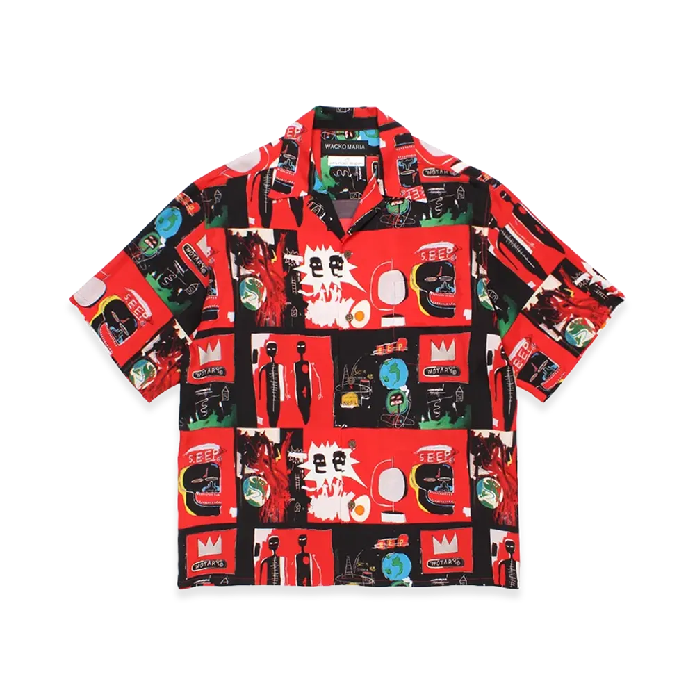 WACKO MARIA Jean-Michel Basquiat / Hawaiian Shirt "Red"